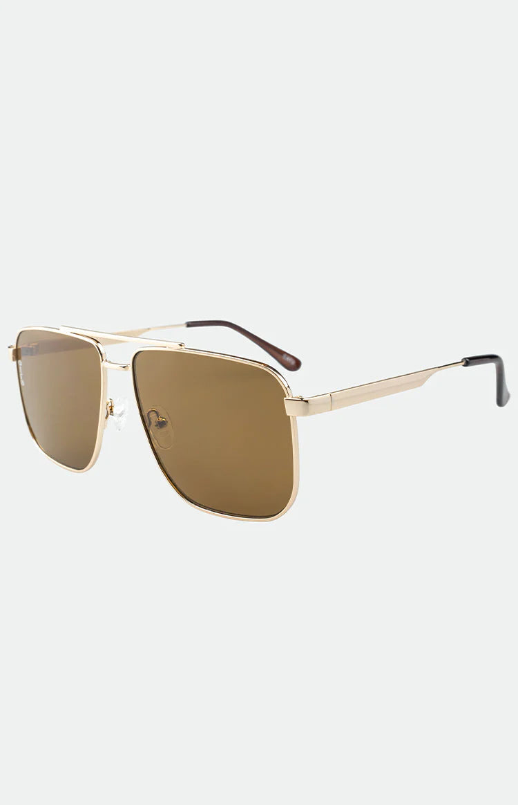 Otra Eyewear Sorrento Brown Gold Aviator Sunglasses