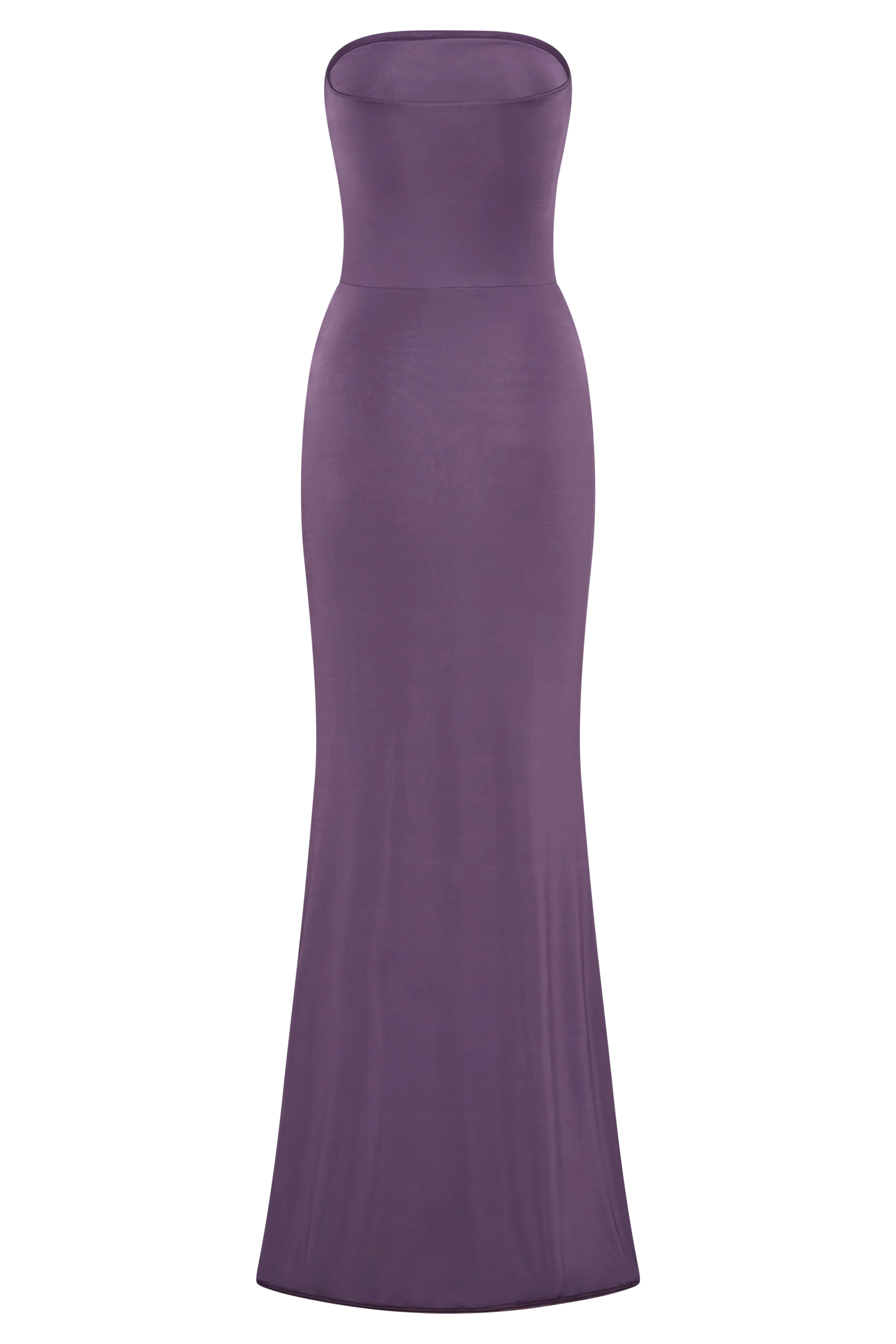 Madison Strapless Slinky Maxi Dress Purple