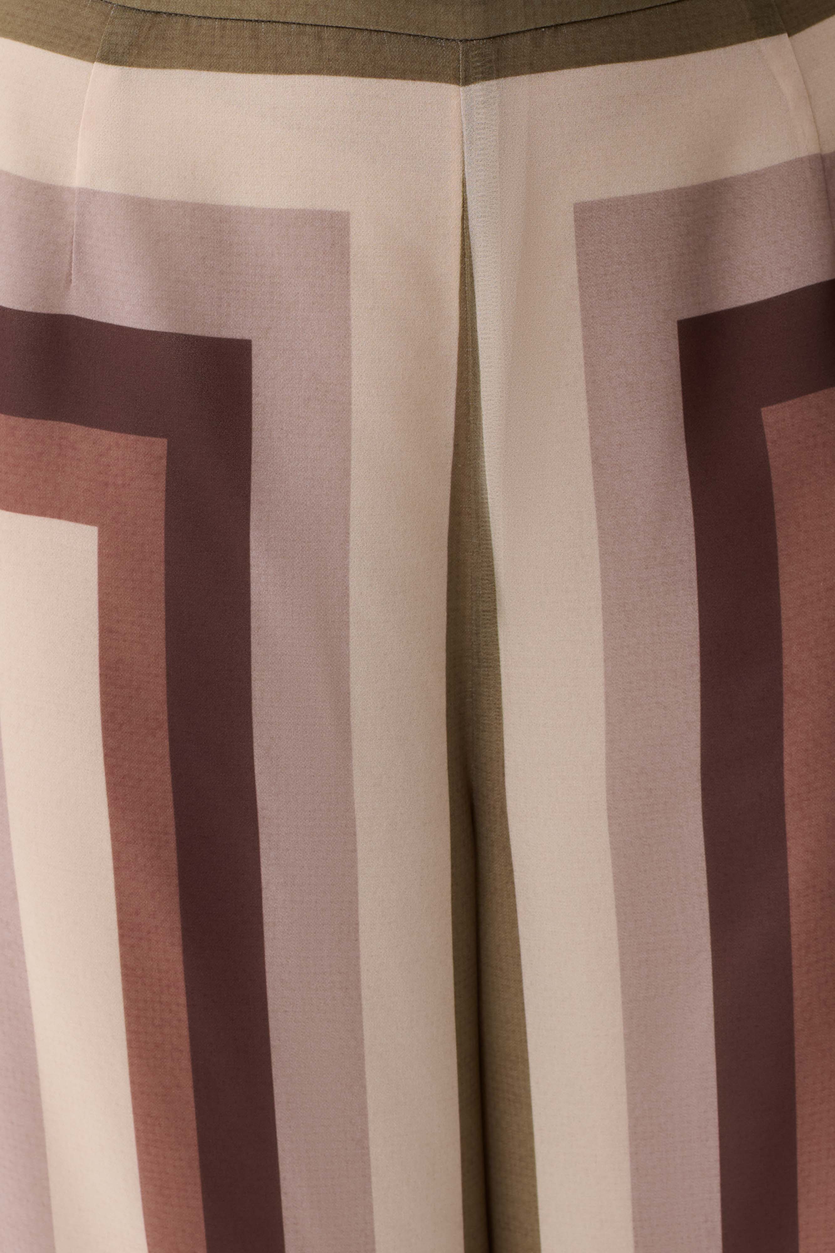 Rachel Chiffon Straight Leg Pants Multi Stripe