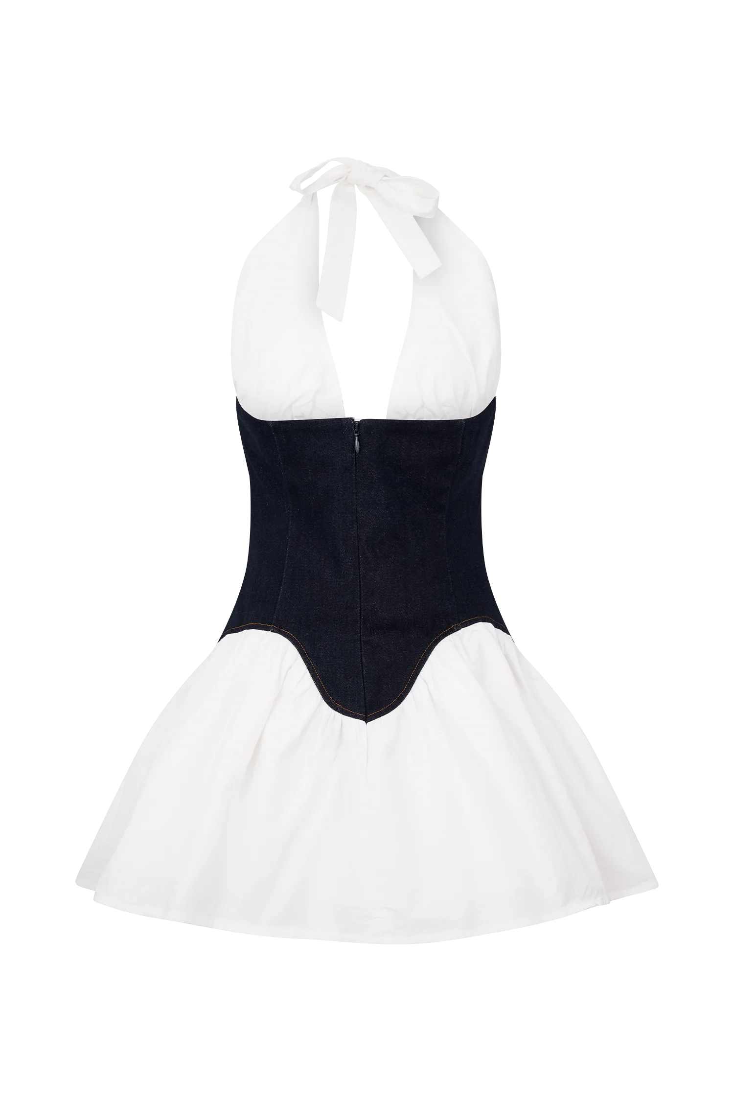 Merlyn Denim Cotton Mini Dress Indigo Blue
