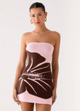Kader Strapless Knit Mini Dress Espresso Meadow