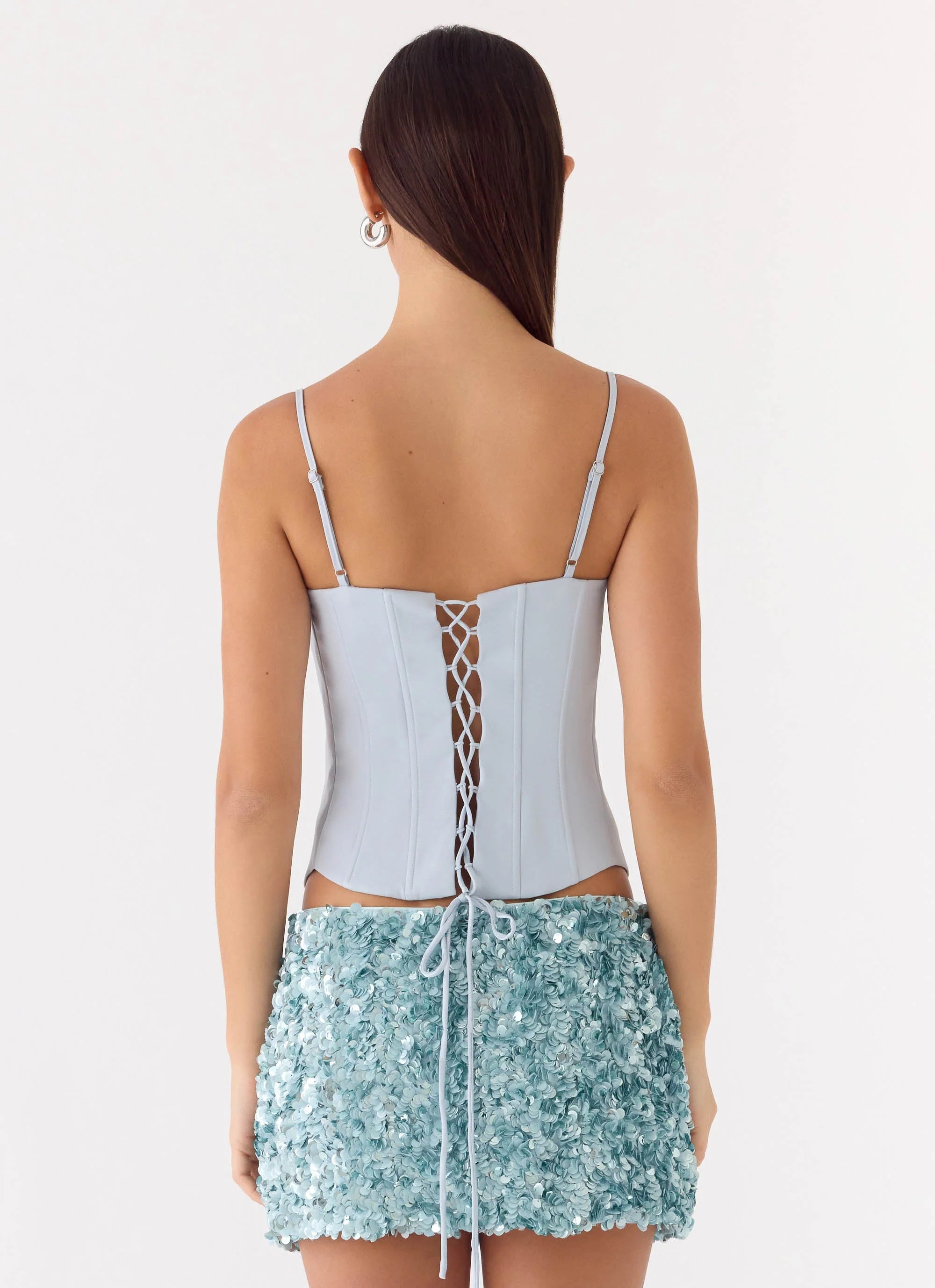 Ania Corset Top Blue