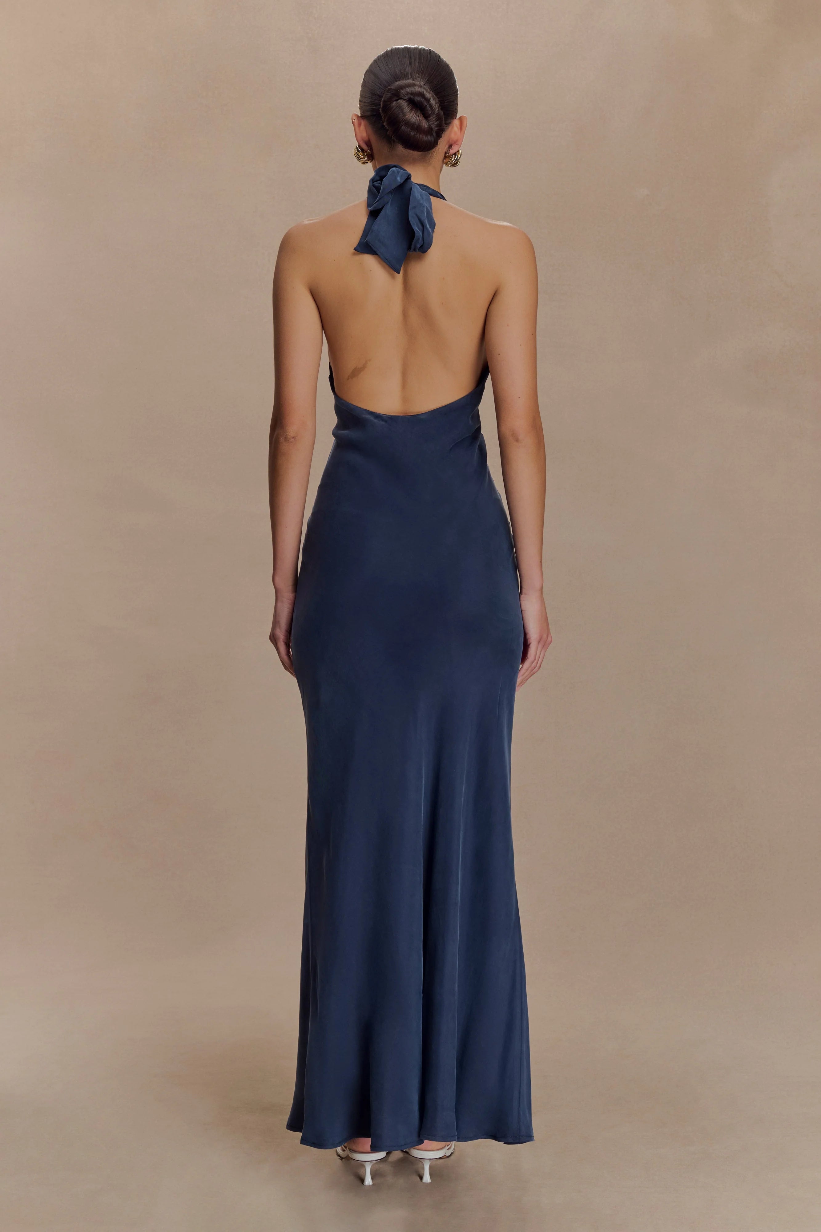 Louisiana Halter Maxi Dress Navy
