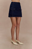 Rosalyn Mini Denim Skort Indigo Blue