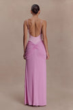 Roisin Slinky Maxi Dress Powder Pink