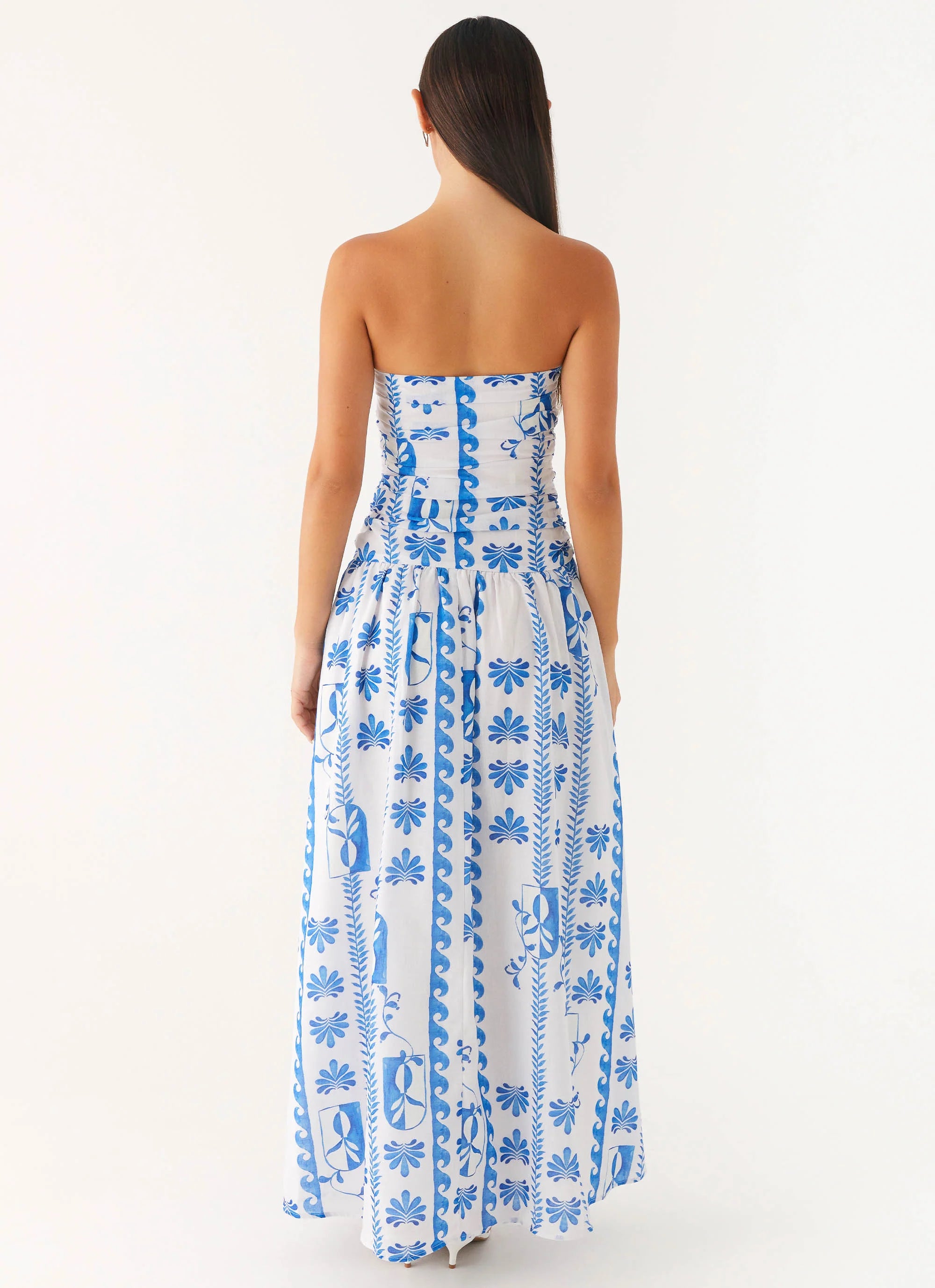 Carmel Maxi Dress Floral Wave