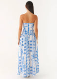 Carmel Maxi Dress Floral Wave