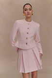 Cleo Boucle Mini Skirt Powder Pink