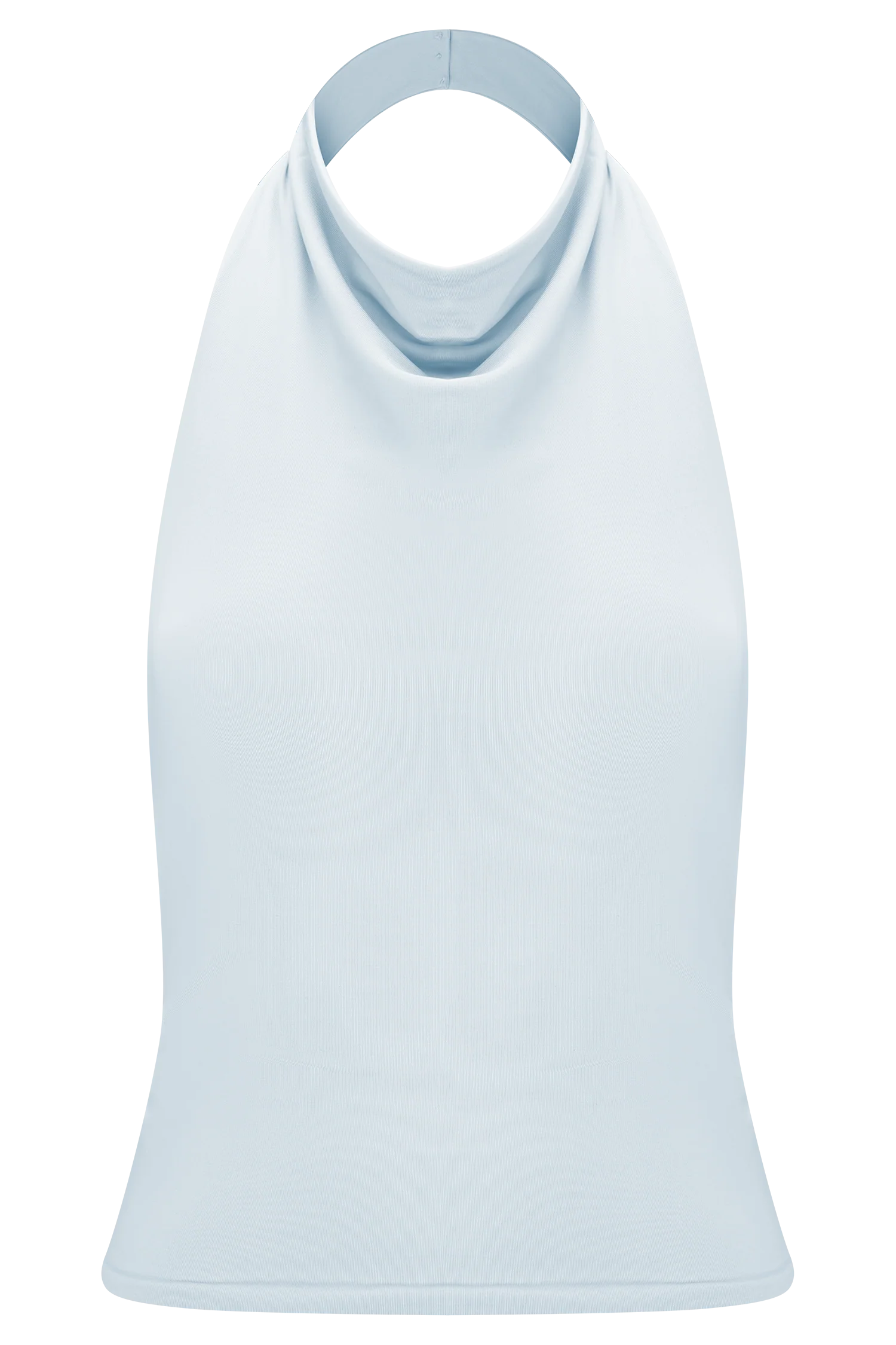 Calandra Slinky Halter Top With Hardware Pale Blue