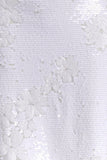 Maisie Strapless Sequin Midi Dress White