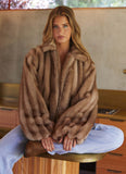 Naylor Faux Fur Jacket Brown