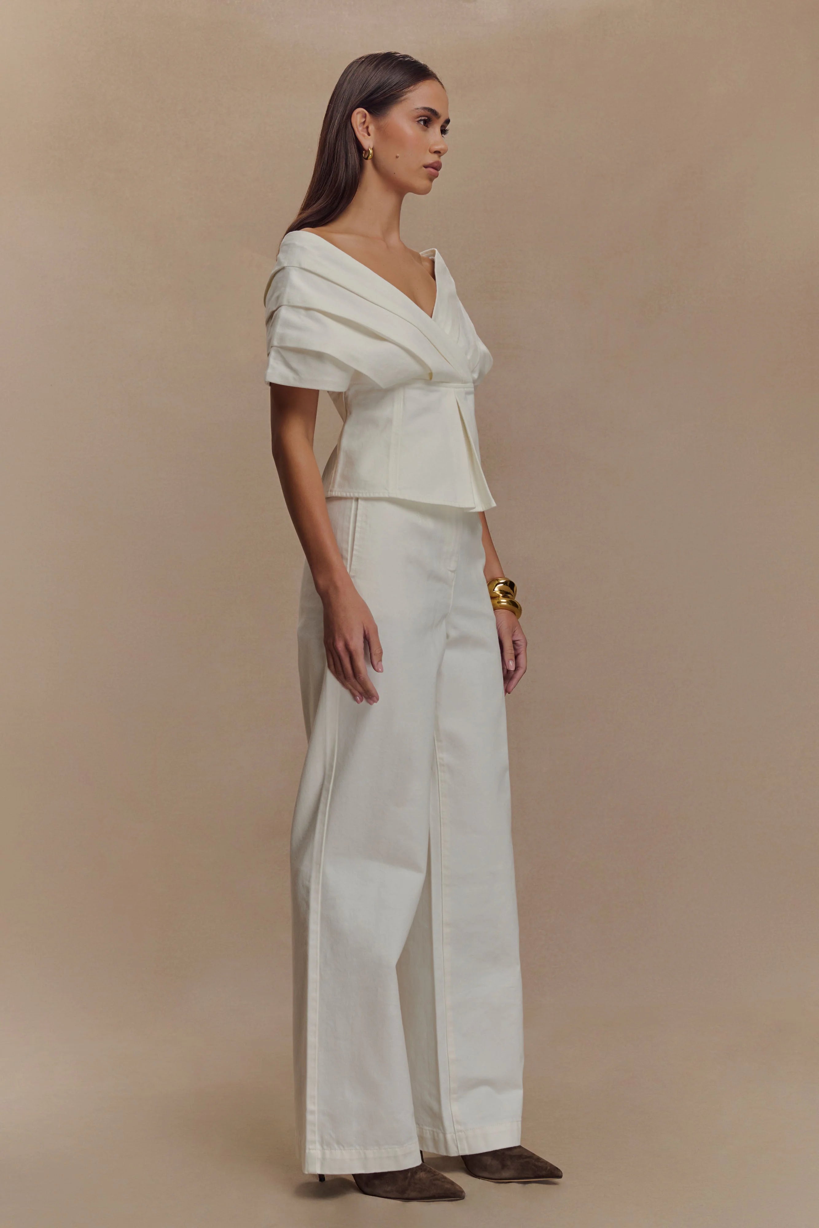 Rayne Wide Leg Denim Jeans White
