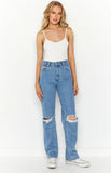 ABRAND A 94 High Straight Georgia Rip Blue Jeans