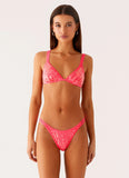 Croatia Bikini Top Pink Sequin