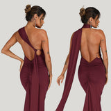 Women Sexy Backless Dress Bodycon Sleeveless Open Back Maxi Dress Formal Cocktail Wedding Guest