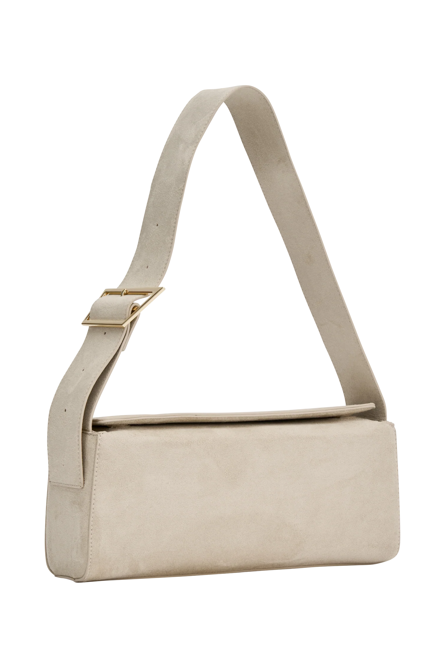 Maria Faux Suede Shoulder Bag Stone