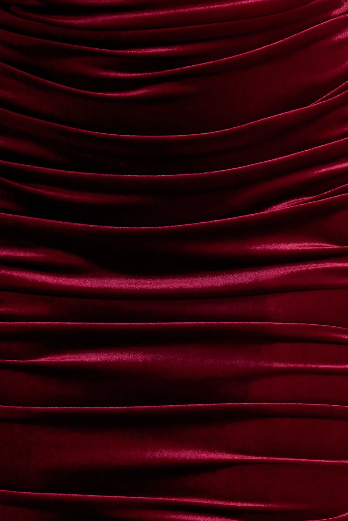 Apolline Berry Velvet Off The Shoulder Ruched Fishtail Maxi Dress