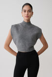 Niko Knit Oversized Top Charcoal