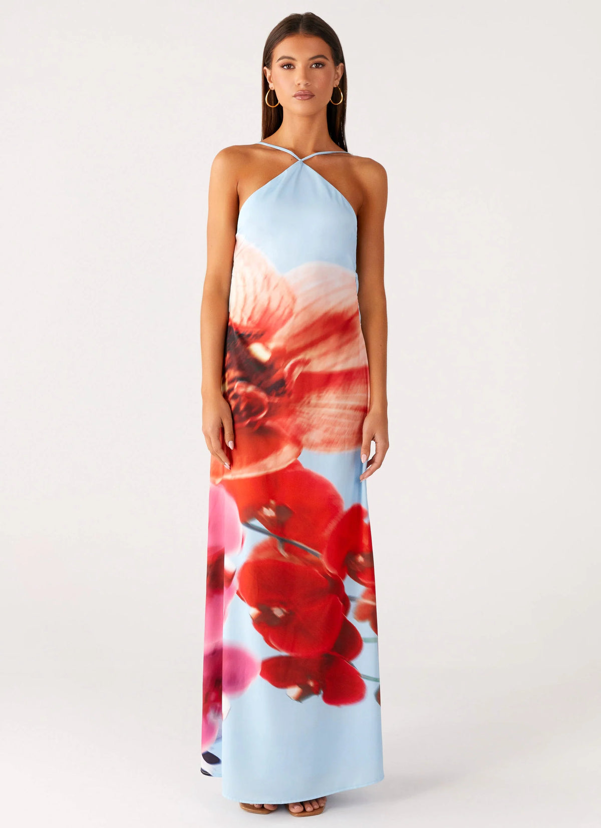 Chloe Maxi Dress Turquoise Bloom