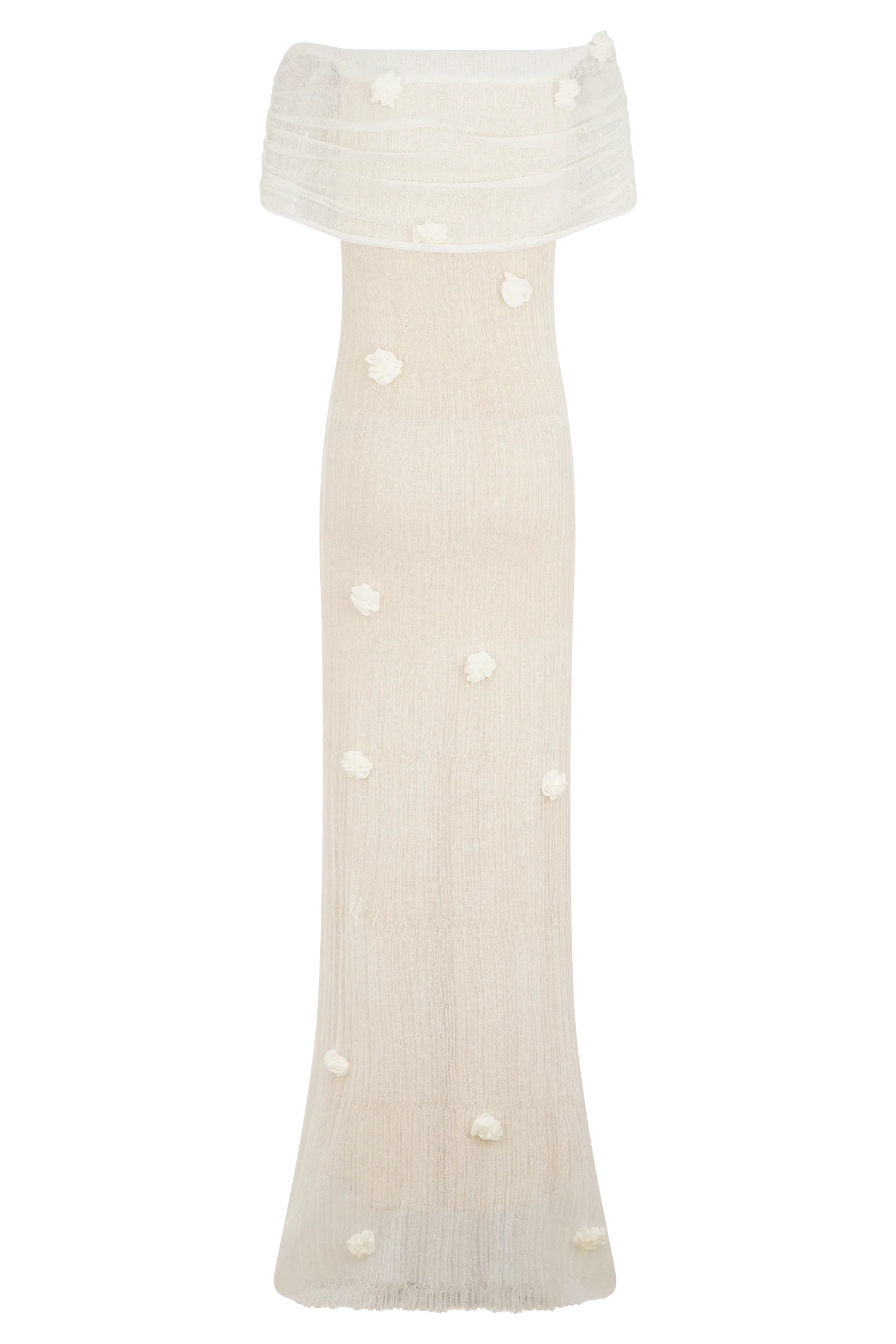Brynn Orchid Knit Maxi Dress Ivory