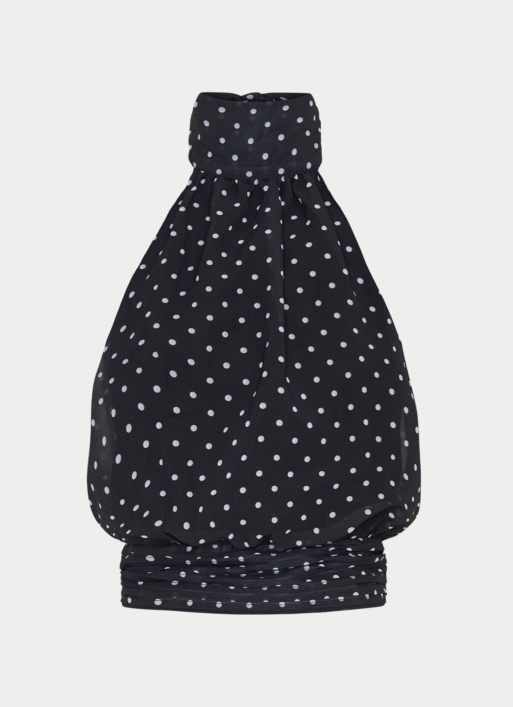 Willow Chiffon Top Black Polkadot