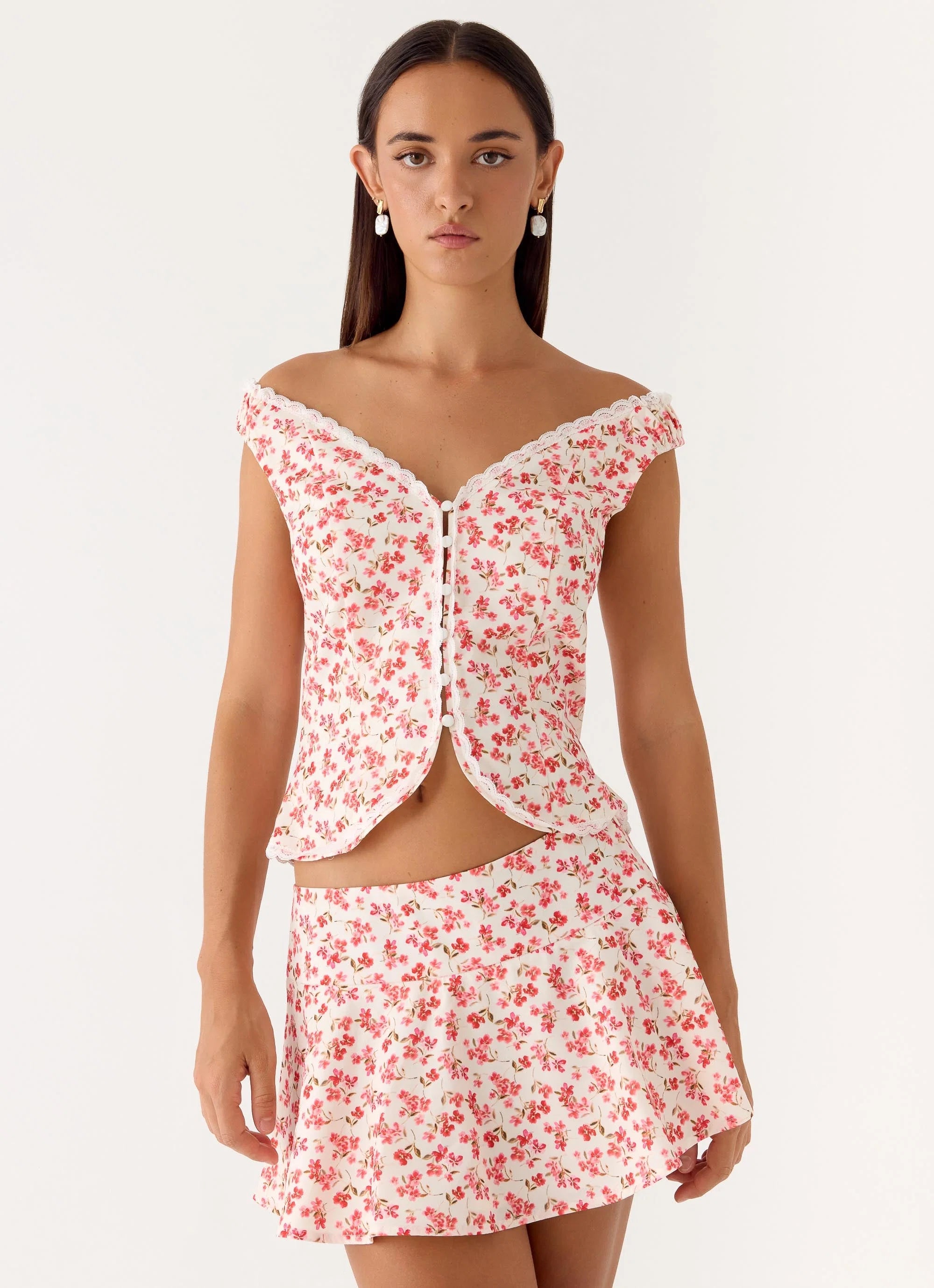 Anja Mini Skirt Porcelain Rose