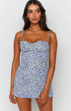 Penny Lane Blue Floral Mini Dress