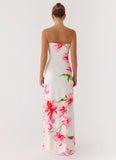 Erivo Strapless Maxi Dress Ivory Reef