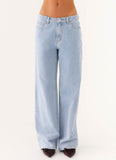 Keanna Low Rise Denim Jeans Sky