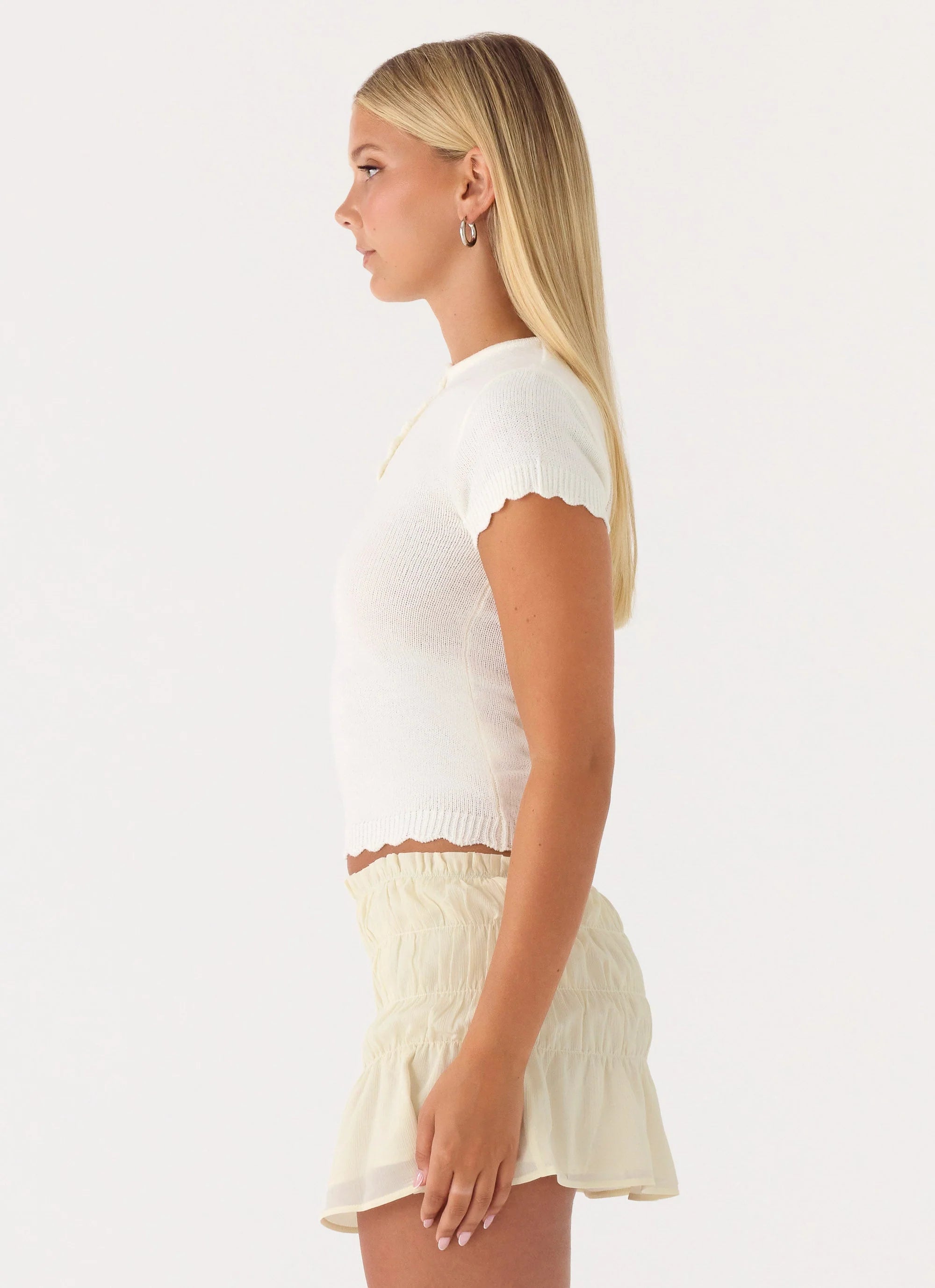Kerrigan Knit Top White