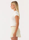 Kerrigan Knit Top White