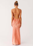 Bliss View Knit Maxi Dress Peach