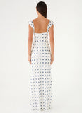 Roma Notte Maxi Dress - Porcelain Blue Polka Dot