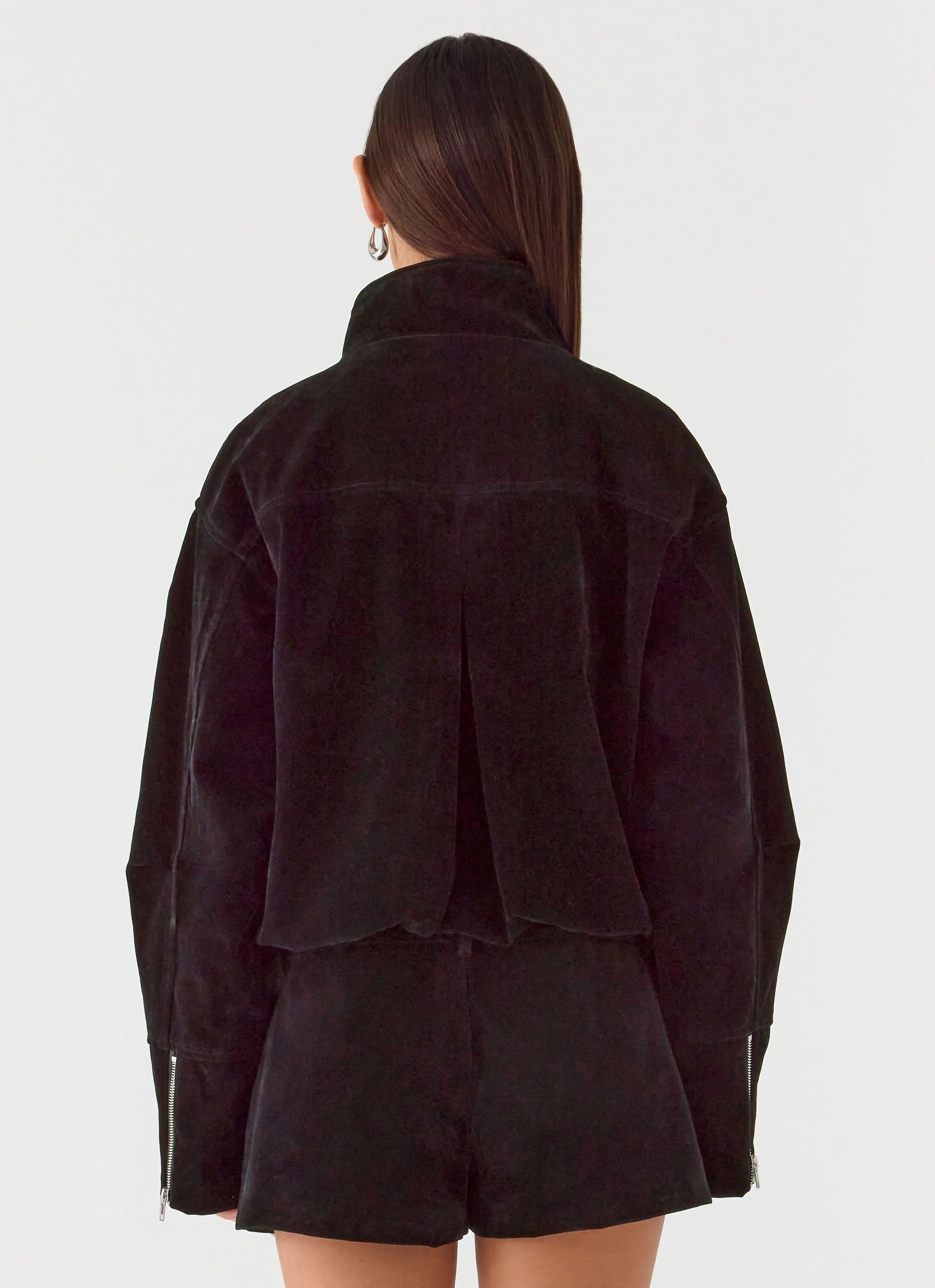 Marlow Faux Suede Jacket Black