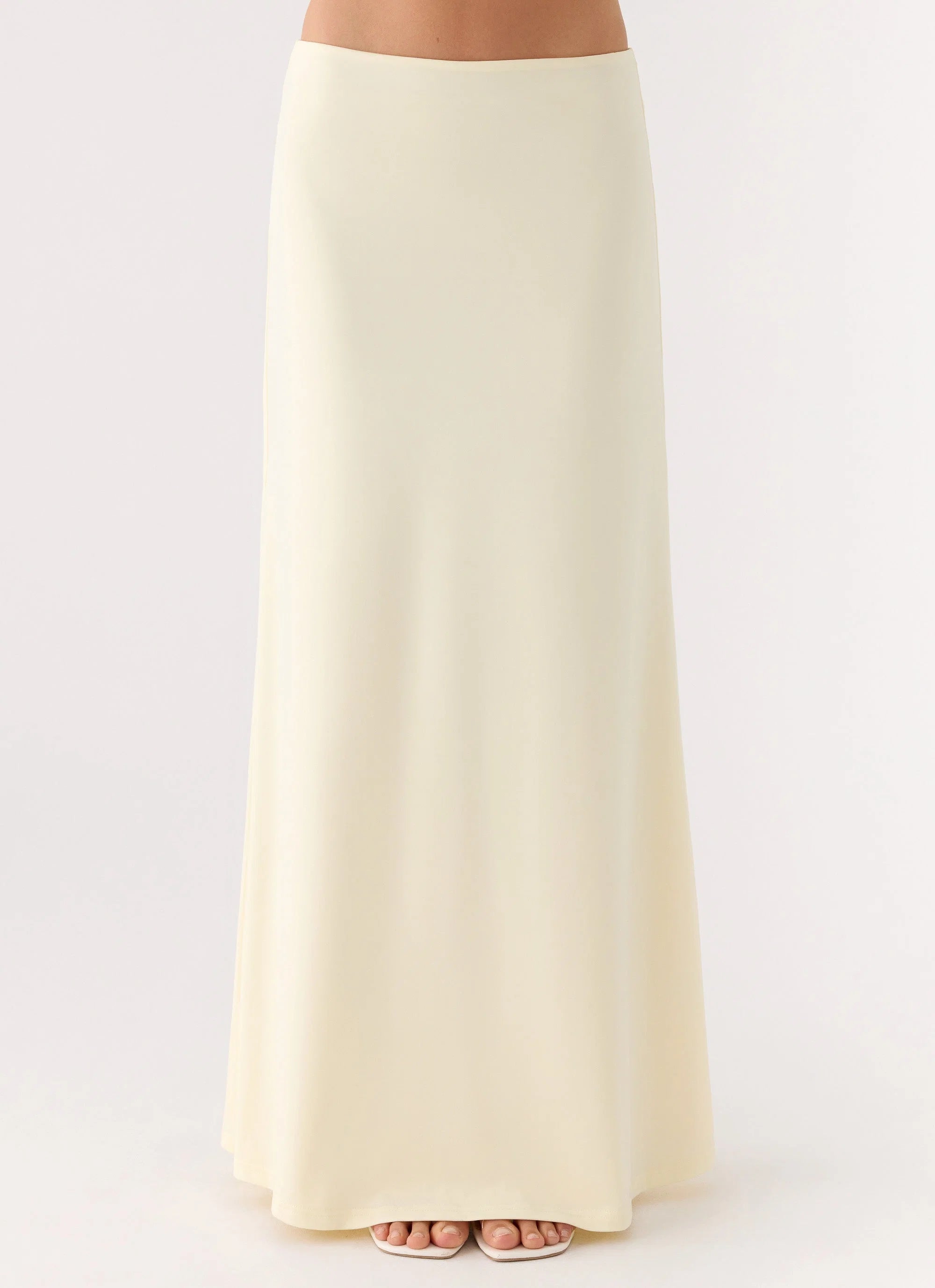 Like A Flower Maxi Skirt - Lemon Yellow