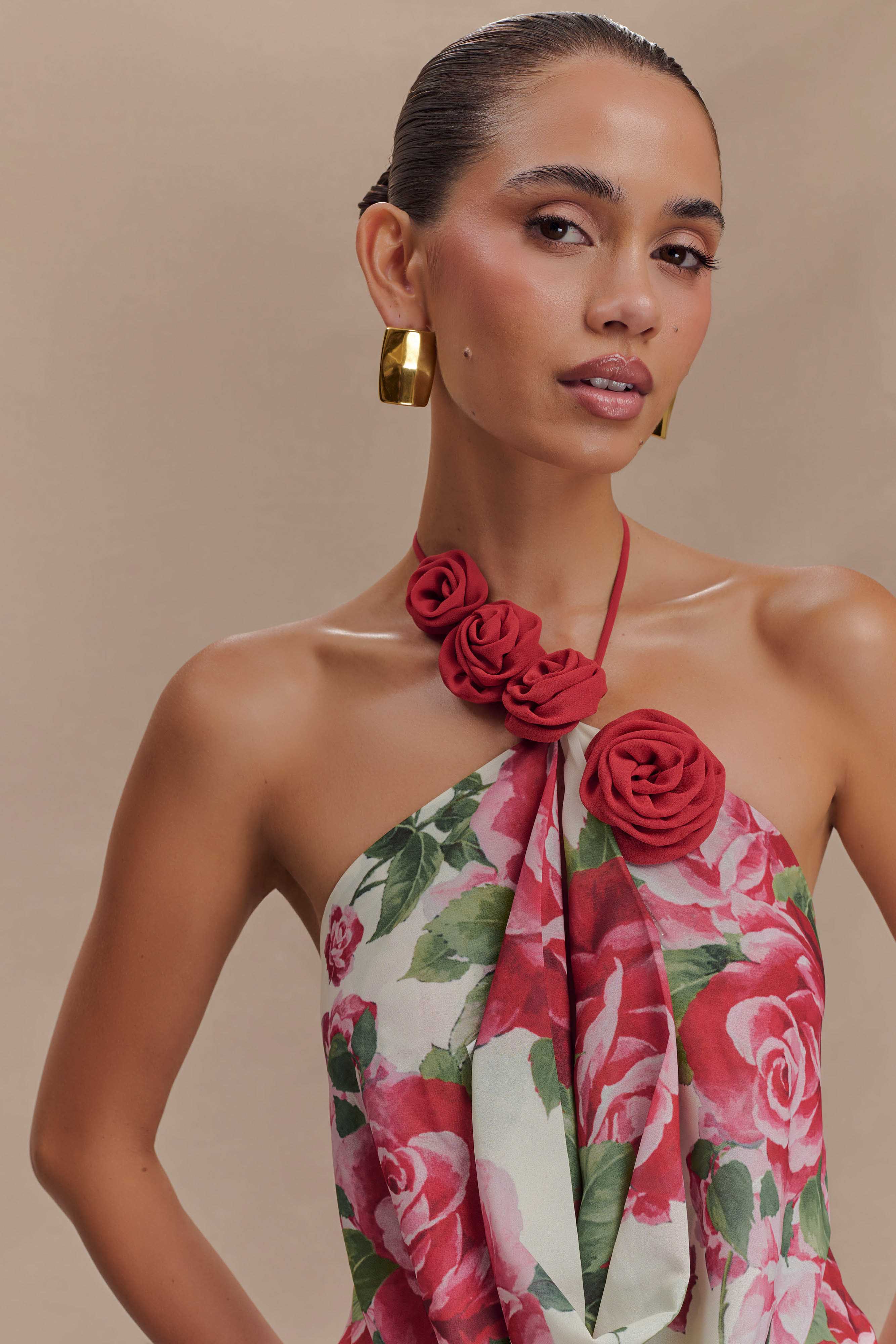 Rosalia Cowl Neck Maxi Dress Sonia Rose Print
