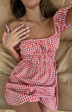 Im Yours Red Gingham Mini Dress