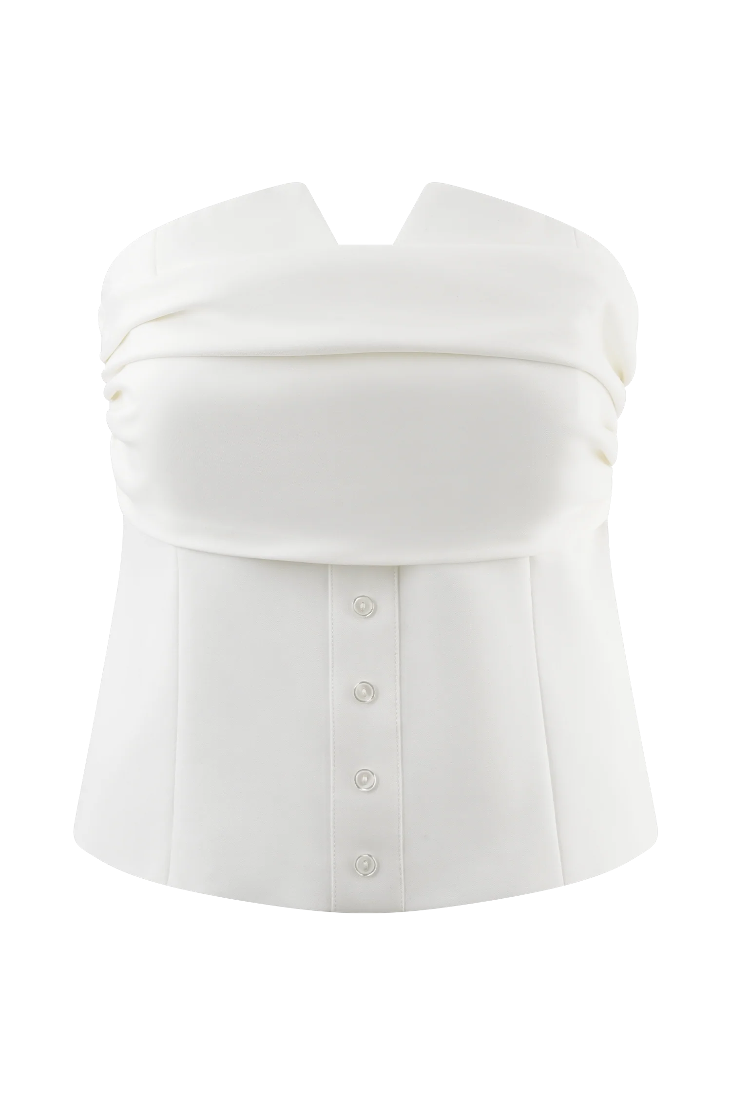 Zillah Strapless Cotton Top White