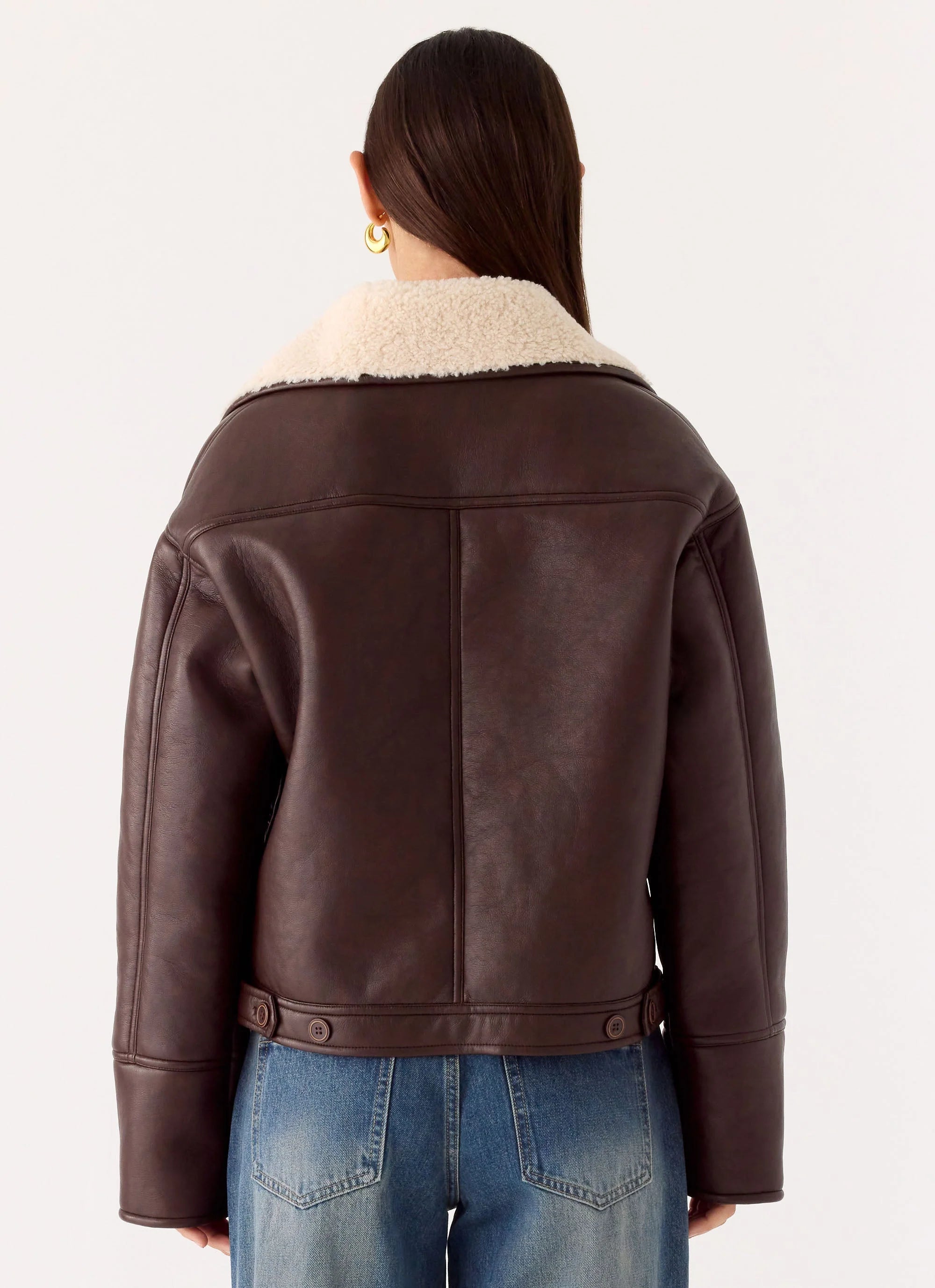 Demine Double Faced Short Coat Chocolate