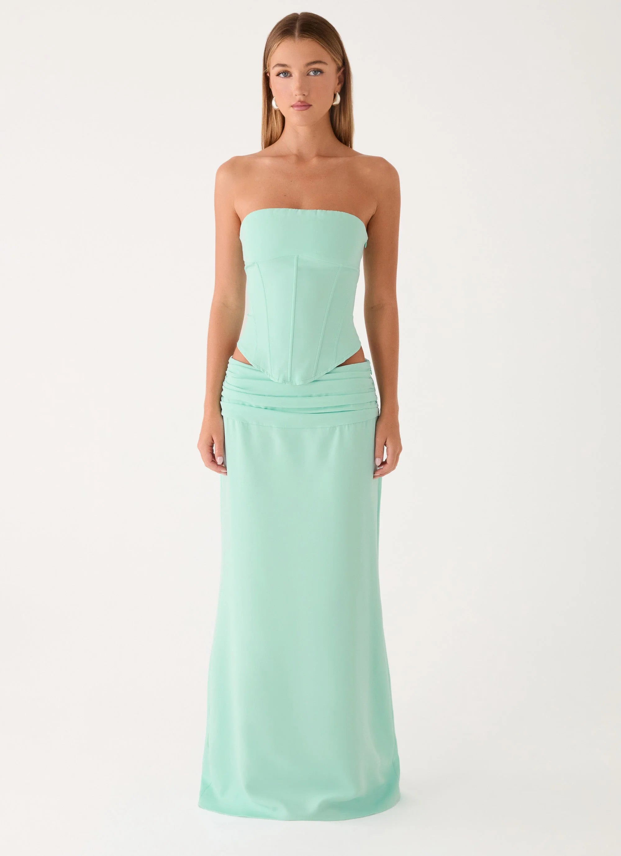 Tillie Corset Top - Aqua