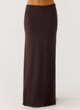Star Girl Chiffon Maxi Skirt Cool Chocolate