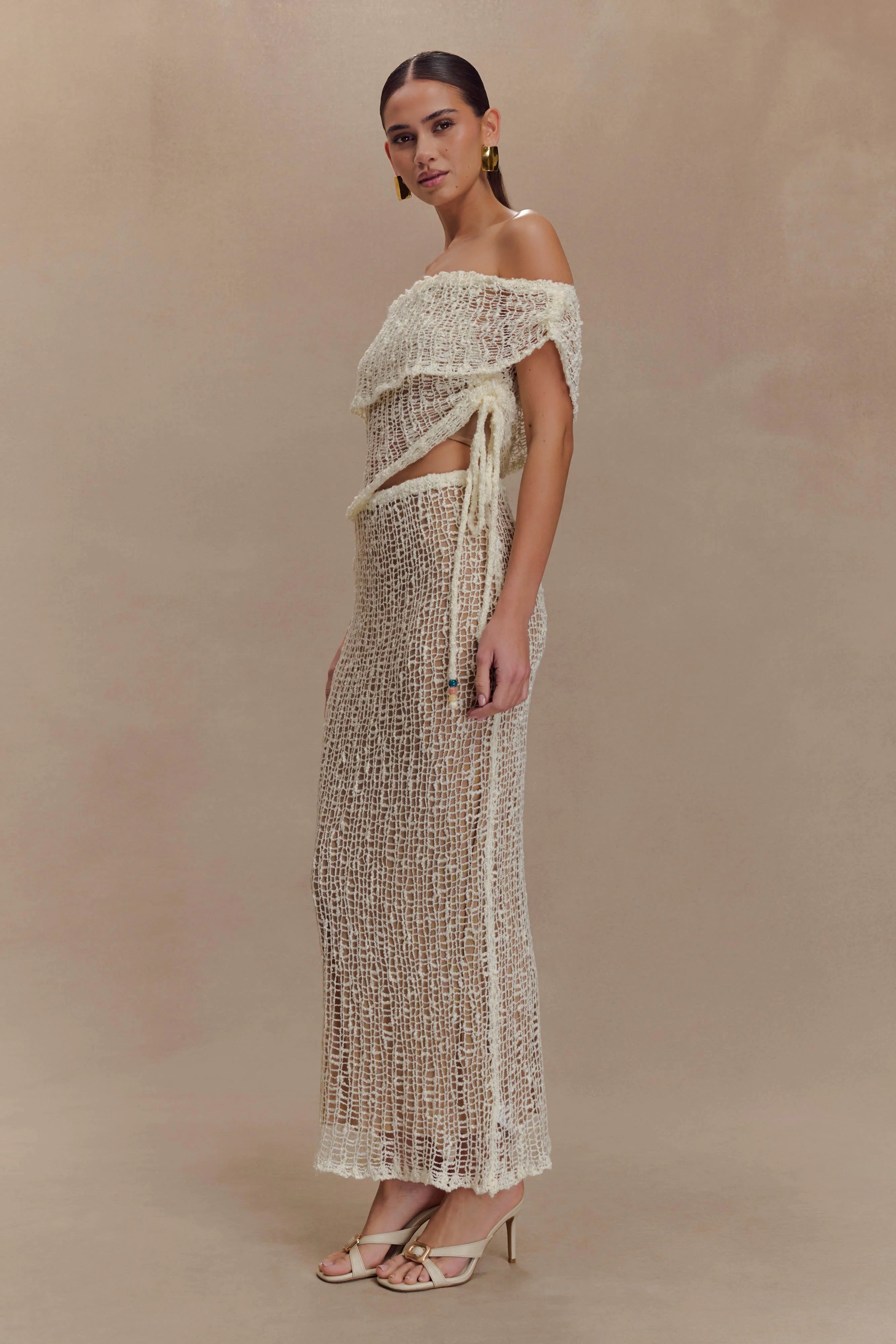 Cordelia Knit Maxi Skirt Ivory