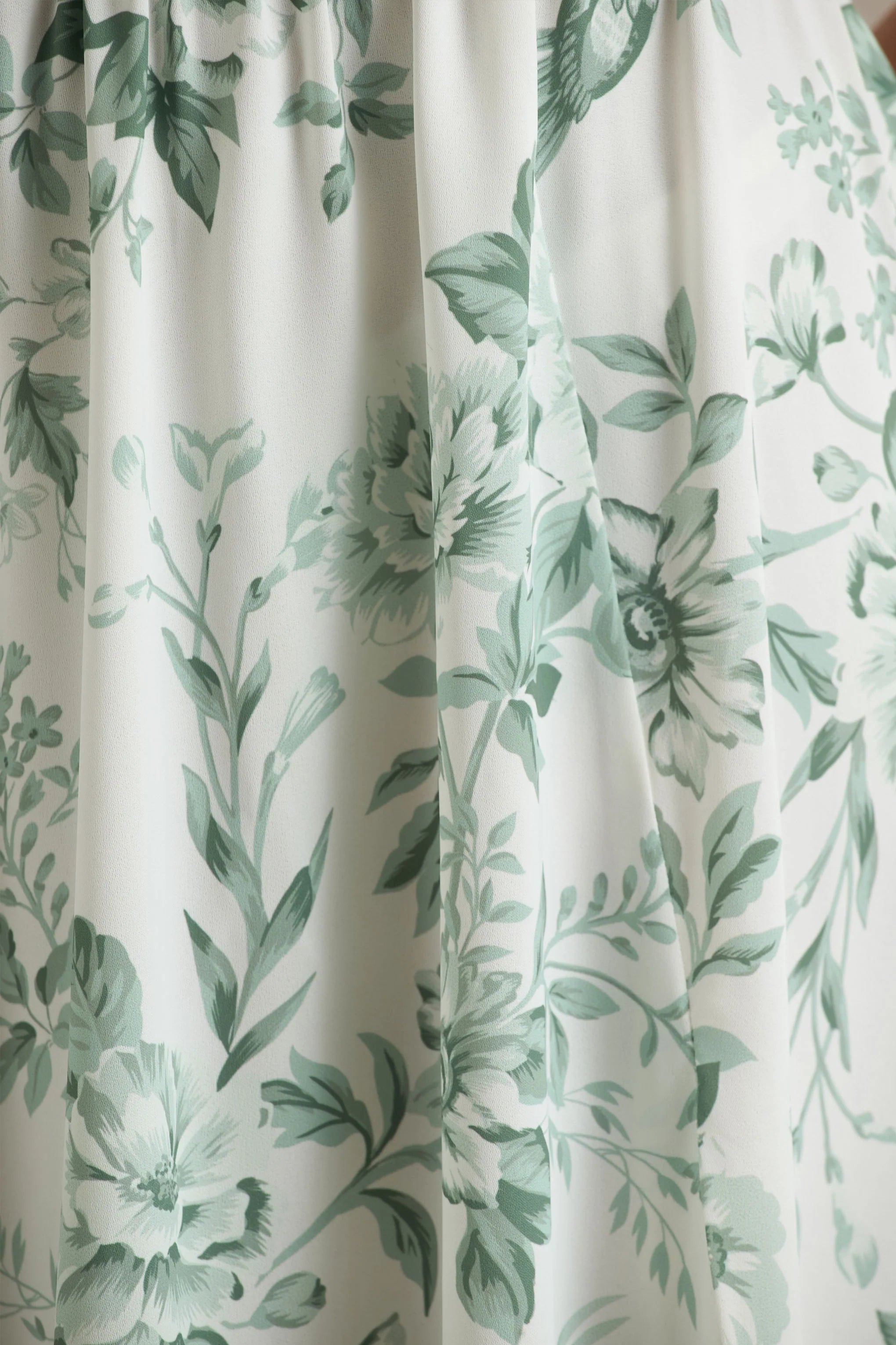 Talia Green Floral Print High Neck Maxi Dress With Front High Split