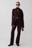 Lara Knit Cardigan With Scarf Chocolate