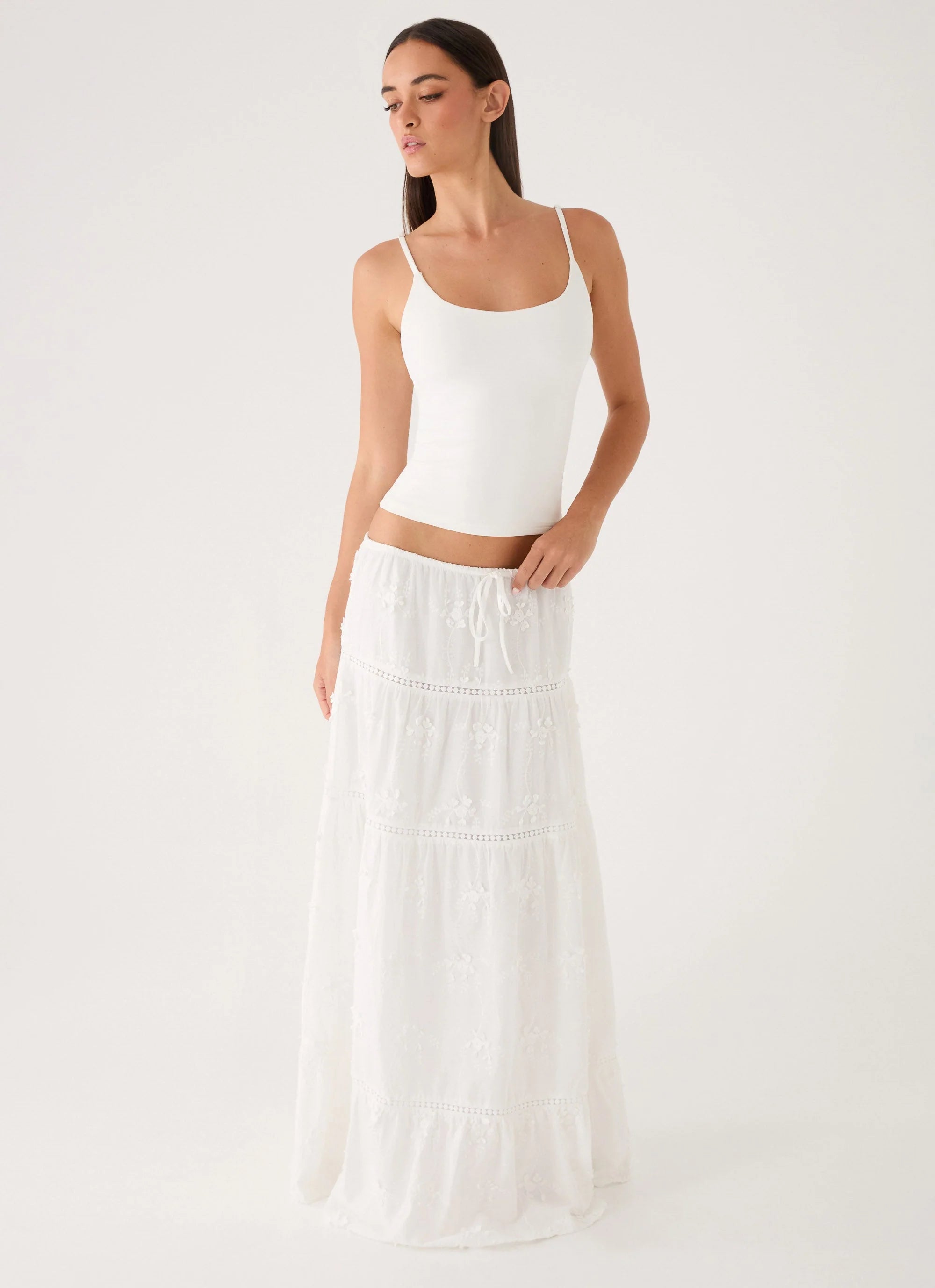 Yours To Keep Maxi Skirt - White