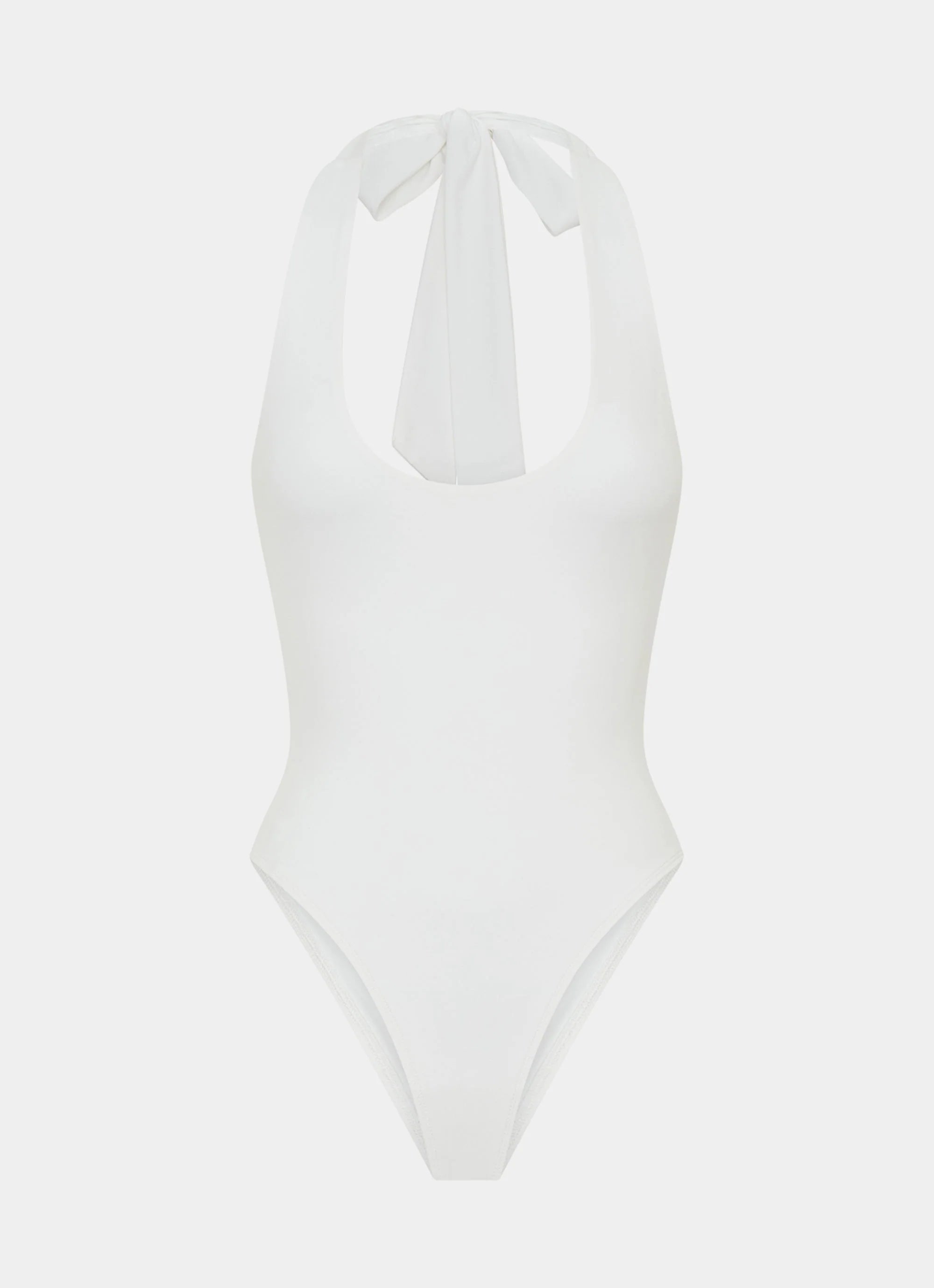 Set The Scene Halter Bodysuit White