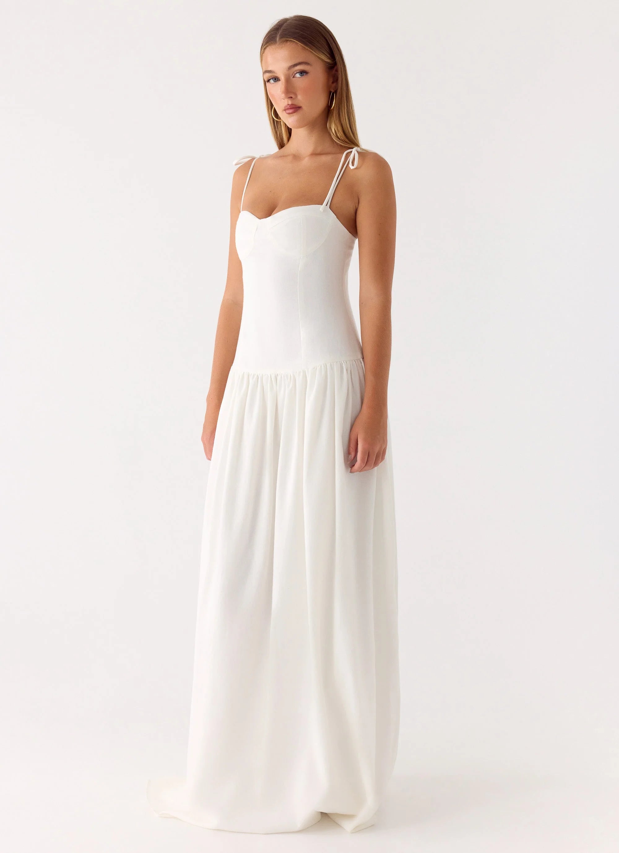 Giovanna Linen Maxi Dress White