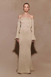 Sandrine Lurex Knit Maxi Dress Gold