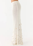 Adelaida Beaded Crochet Maxi Skirt - Ivory