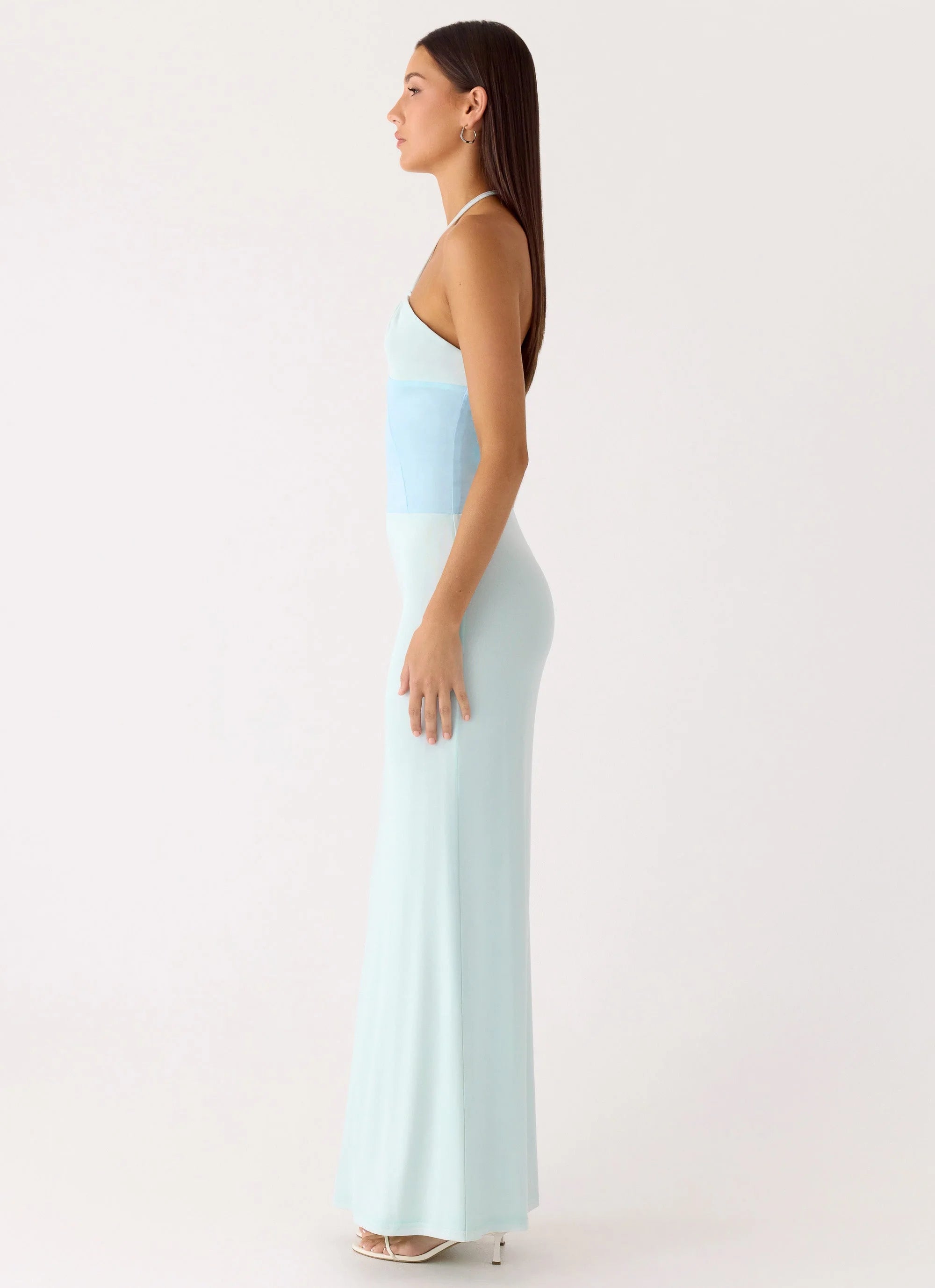 Romilly Mesh Maxi Dress Teal